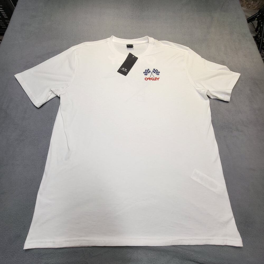 NWT Oakley Shirt Mens 2XL White Short Sleeve Crew Neck Graphic